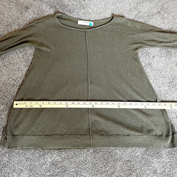 Sparrow Anthropology Green Flare Sweater Small S Piping Detail - Picture 7 of 11